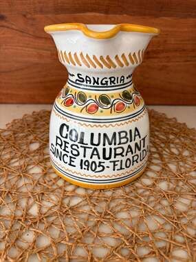 Columbia Restaurant Since 1905 Florida Sangria Pitcher Ceramic Hand Painted Espa